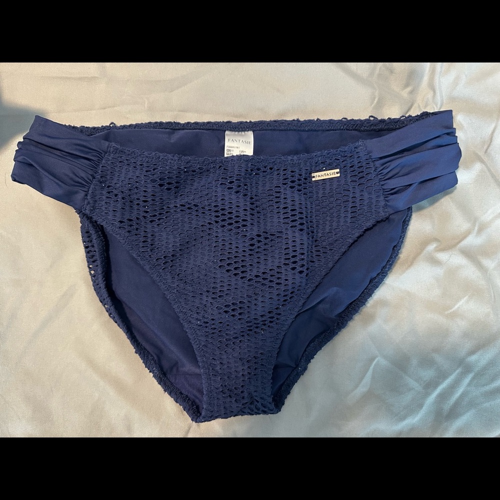 Fantasies Navy Knitted Bikini Bottoms